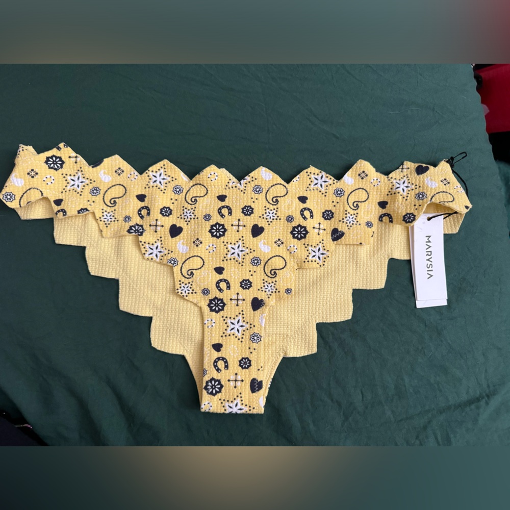 MARYSIA SWIM ZIGZAG BIKINI IN BANANA BANDANA YELLOW NEW WITH TAGS